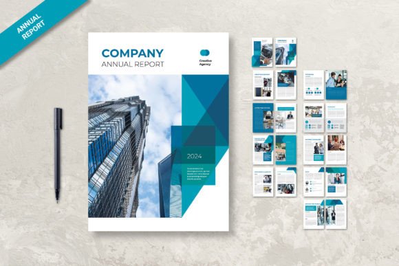 Annual Report Creative Light Blue: A Fresh Take on Business Docs