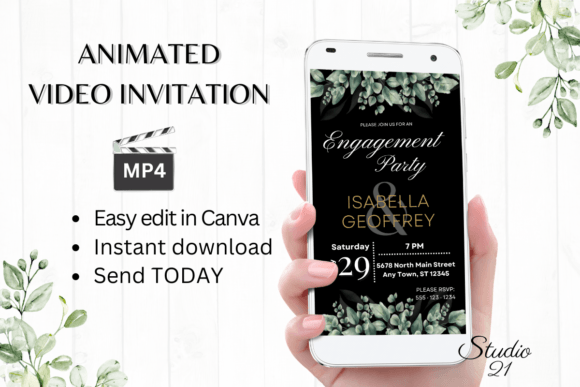 Classic Engagement Party Invite W1409: Your Guide to Elegant Digital Announcements