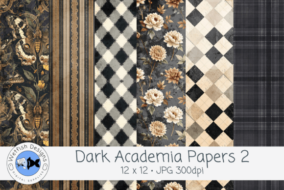 Dark Academia JPG Backgrounds 2: Moody Scholarly Papers