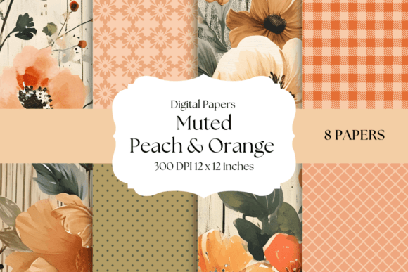 Elevate Your Projects with Muted Peach and Orange Backgrounds