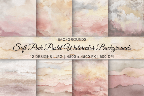 Embrace Blush Serenity with Soft Pink Pastel Watercolor Backgrounds