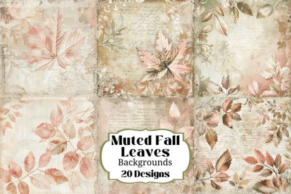Muted Autumn Leaves Backgrounds for Timeless Design