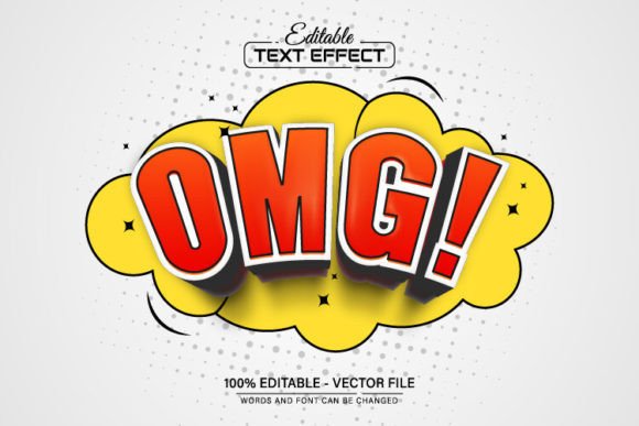 Omg Red Comic Style Text Effect Editable: Bold, Dynamic, and Ready for Your Brand