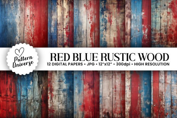 Red Blue Grunge Wooden Backgrounds: A Design Asset Deep Dive
