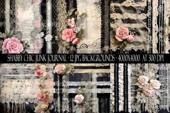 Shabby Chic Junk Journal Backgrounds: A Designer's Toolkit for Texture and Nostalgia
