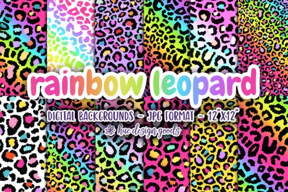 Unleash Vibrant Energy with Rainbow Leopard Pattern Backgrounds
