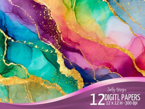 Unlock Creative Potential with Rainbow Alcohol Ink Luxury Backgrounds